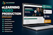 create professional elearning training video course video, lms course content