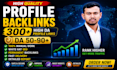 create high authority SEO profile backlinks with manual link building