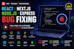fix react nextjs nodejs express bugs and API issues