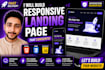 build a responsive HTML CSS landing page website