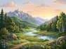 draw a natural landscape and background illustration