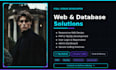 design a modern website with database management solutions