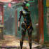 cyberpunk female character desing