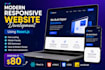 build a modern responsive website using react HTML CSS and javascript