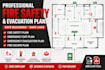 create professional fire safety plans emergency exit plan and evacuation drawing