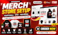 setup fourth wall store design etsy store fourthwall website redesign merch pod