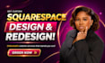 build squarespace website design, redesign squarespace website development, duda