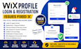 fix wix profile login registration password session notification popup issues