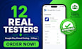 do 12 testers and 20 testers for google play console closed testing in 14 days