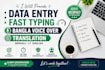 do fast data entry and bangla voice over