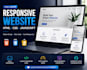 create a responsive HTML CSS javascript website