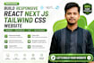 build a responsive react next js tailwind CSS website