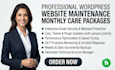 provide  monthly maintenance and updates of wordpress website