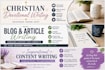 write christian devotionals and inspirational articles