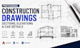 draw construction drawings, sections, elevations and cad details set