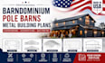 draw barndominium plans, pole barns and metal building plans