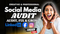 audit and optimize your facebook, instagram or linkedin profile for growth