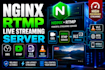 set up nginx rtmp live streaming server with obs, hls and vlc support