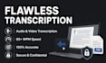 transcribe audio and video in english