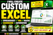 create custom excel spreadsheet, excel vba, macro, dashboard and automation