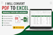 convert PDF to excel manually with accuracy