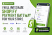 integrate shopify payment gateway for your store