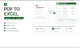 convert PDF to editable excel spreadsheet