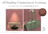 create 3d handbag visualization and texturing
