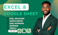 excel spreadsheet google sheets, automation, vba macros, formulas, template