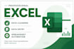 excel data cleaning, data entry, and spreadsheet automation