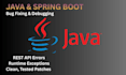 debug and fix bugs in your java spring boot, or javascript code