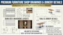 create detail construction drawing for timber joinery item, cabinetry design