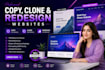 clone copy redesign website copy clone website revamp website