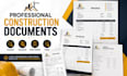 design construction invoices, estimates, work orders and forms