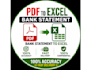 convert PDF bank statement to excel