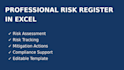 create a professional risk register in excel