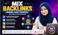 provide 300 SEO mix backlinks