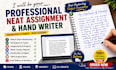 write hand written study note and assignments gracefully,