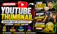 design high CTR youtube thumbnails