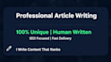 write SEO blog post, article and website content