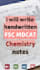 write neat handwritten fsc mdcat chemistry notes