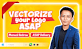 manually redraw your logo into high quality vector ai eps svg