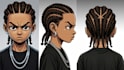 create a boondocks inspired cartoon illustration