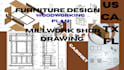create furniture design, woodworking plan, cabinet, millwork shop drawing