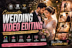 edit cinematic wedding videos and highlight films