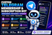 build a telegram membership and subscription bot