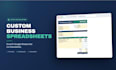 create a custom excel spreadsheet, tracker, or dashboard for your business