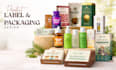 product packaging, box and label design print ready