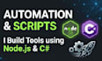 write custom automation scripts and web scrapers