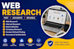 do professional web research